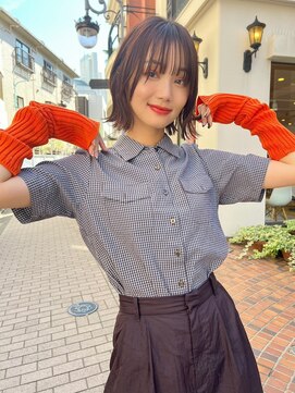 メーヴェ(Mowen) mowen×くすみベージュ×ヘイリーボブ
