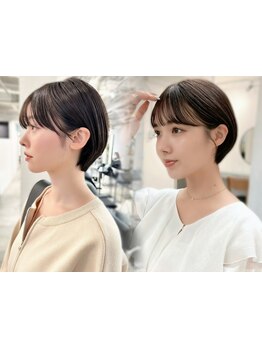 [カット+トリートメント\5300]骨格を見極め目鼻立ちをも引き立てるカットで1番小顔に見えるショートStyle