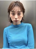 【MINX】くびれヘアアプリコットオレンジハイライトカラー表参道