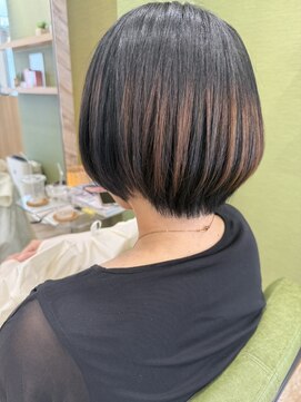 ジプソ(Gypso Hair salon) ショートボブ×ゾーンカラー