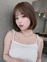 ロンドリゼル 札幌(Lond RiseL) オリーブグレー/前髪/ボブ/マロンベージュ/レイヤーカット/小顔