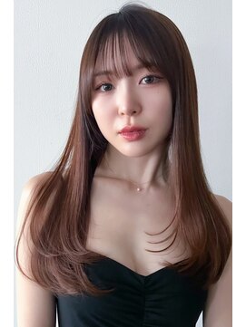 艶感ストレート／髪質改善縮毛矯正／シースルーバング