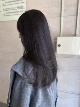 ワンカールレイヤーカット ダークグレー