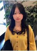 韓国/顔周りレイヤー/ダブルカラー/ベージュ/前髪新潟長岡宮関◆