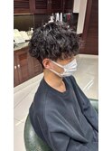 メンズパーマ【ツイストスパイラル×波巻き】