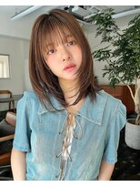 ガーランドギンザ(Garland Ginza)&nbsp;ミディアムレイヤー顔まわりアッシュカラー