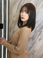 エクラート リュミ 千葉駅前店(ECLART Lumi)&nbsp;シースルーバングの艶ストレートミディ