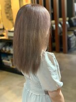 エイム ヘア デザイン 町田店(eim hair design) 透明感カラー/ミルクティーベージュ/ストレートミディ/サラツヤ