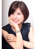 女子アナ風ショートボブ