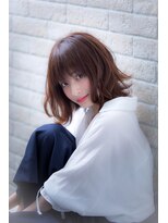 エルデ ナインズ ヘアー スタンド 川口店(elde 9's HAIR STAND)&nbsp;ミニウルフテラコッタデジタルパーマくすみブルー