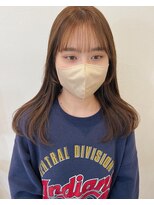 アンカーデイズ(Anchor Days)&nbsp;おくれ毛カット☆ベージュカラー セミロング/ブラウンベージュ