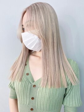 アルバム 渋谷パルコ(ALBUM) ホワイトベージュ_チェリーブラウンフェミニンロング_ba422131