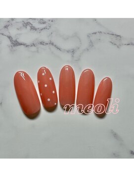 ミオリィ(meoli) ワンカラー+ドットアート