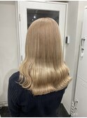 ハイトーンハニーブロンド髪質改善