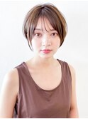 ミニーショート_斜めバンググレージュカラー_59300