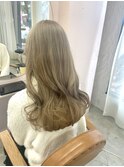 ブリーチ2回のミルクティーベージュ