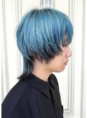 ハイトーンブルー【山口市美容室】【山口市メンズカラー】
