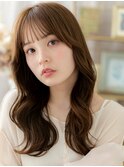 大人美人透けバング韓国風巻きレイヤーロングh3上尾20代30代40代