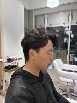 グランマッシュ(Granmash) ニュアンスパーマ/毛流れセンターパート/ビジネススタイル