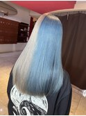 ホワイトシルバー×オーシャンブルー
