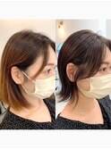20代~50代◎くびれボブ髪質改善◎レイヤーカット/ブラウン