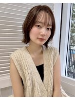 オーロ 西宮店(ORO)&nbsp;外ハネくびれボブ ナチュラルブラウン