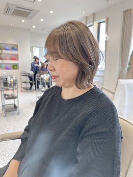 オン キャナルシティ博多前店(on) 【哉汰】育むグレイカラー/ショートボブ/白髪ぼかし40代