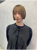 ボブレイヤー×グレージュ