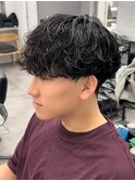 マッシュヘア/波巻きパーマ/men's/スパイラルパーマ