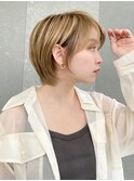 ハンサムショート/丸みショートボブ/20代30代40代50代/顔周り