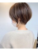 ミルクティーブロンド/ワンホンレイヤー/ニュアンスウルフ