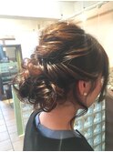 結婚式お呼ばれヘアセット一番人気ダウンスタイル☆