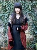 前髪パッツン黒髪ストレート（ＬＩＢＲＯ三軒茶屋）