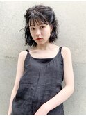 ニュアンスボブアレンジ_エアリーミディショートパーマ_7839