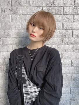 リアイス(Re:ICE) ミニウルフ/くすみブルー/流れるレイヤー/インナーハイライト