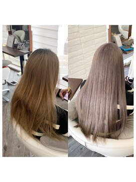 クラン ヘアーアンドスタジオ(CLAN hair & studio) ハイトーンエクステブリーチインナーミルクティーベージュ