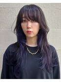 バレイヤージュ×パープル