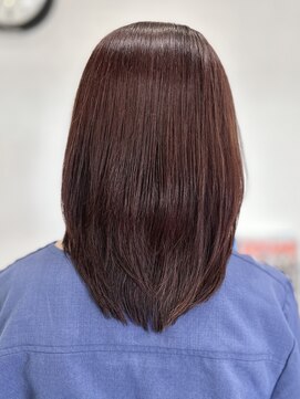 コス(KoS) 艶カラー/白髪ぼかし/髪質改善/ピンクベージュ/30代/40代/50代