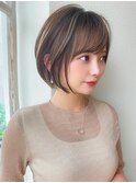 30代40代美髪ショートレイヤー極細ハイライト