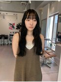 黒髪/ロング/ウェーブ巻き/グランジ