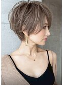 ◇大人可愛い20代30代40代50代前下がりショートボブ丸みショート
