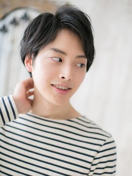 モッズヘア メン 新所沢店(mod's hair men) アッシュブラック社会人斜めバングメンズカットd新所沢