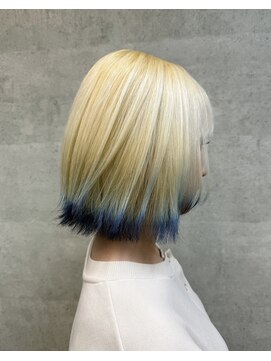 ブルーグラデーション/抜きっぱなし/ケアブリーチ【REINA】