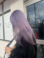 ヴィムヘアー 泡瀬店(VIM hair) 【透明感ラベンダー】ブリーチカラー×艶ロング|個性派美髪