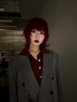 サイ(sai)&nbsp;xカット//ホワイトグレージュ/レイヤーカット/チェリーブラウン