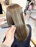 骨格似合わせカット＋ブリーチ無しWカラー（イルミナカラー使用＋髪質改善Tr