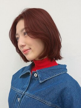 ホフ 大阪心斎橋店(F.O.F) ブリーチグレージュベージュショートボブショートレイヤー学割