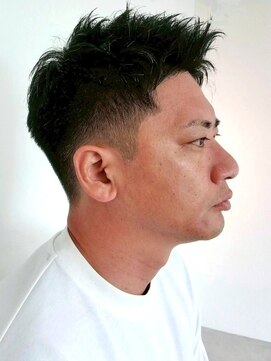 ラギッド 大野城店(RUGGED) ビジネスへア ツーブロック モヒカン 黒髪ショート刈り上げ