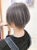 黒髪でも◎丸みショートくびれショート/透明感カラー