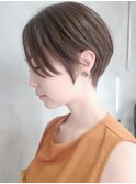 武蔵小杉白髪染めハンサムショートウルフベージュアッシュグレー